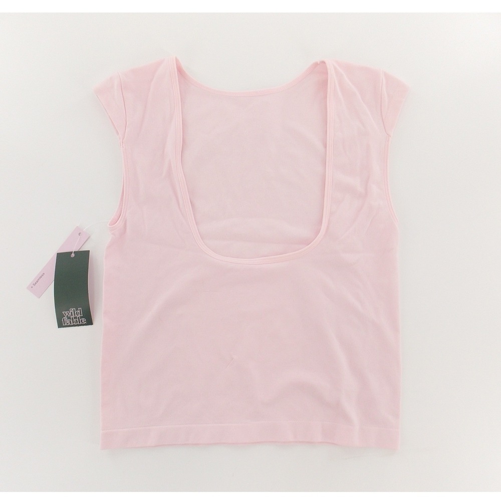 NWT Wild Fable Tank Top Seamless Scoop Neck Women Small Light Pink